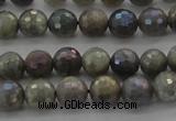 CLB612 15.5 inches 8mm faceted round AB-color labradorite beads