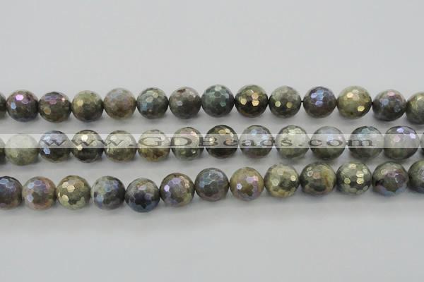 CLB616 15.5 inches 16mm faceted round AB-color labradorite beads