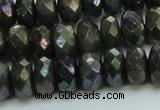 CLB625 15.5 inches 7*12mm faceted rondelle AB-color labradorite beads