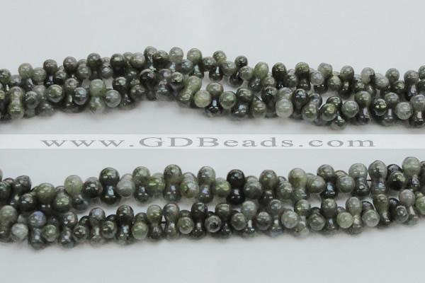 CLB631 15.5 inches 6*12mm bone AB-color labradorite beads