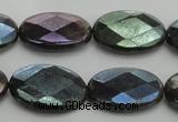 CLB658 15.5 inches 10*14mm faceted oval AB-color labradorite beads