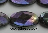 CLB662 15.5 inches 18*25mm faceted oval AB-color labradorite beads