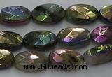 CLB674 15.5 inches 8*12mm faceted oval AB-color labradorite beads