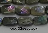 CLB696 15.5 inches 10*14mm faceted rectangle AB-color labradorite beads