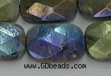 CLB707 15.5 inches 18*25mm faceted rectangle AB-color labradorite beads