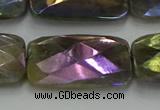 CLB708 15.5 inches 20*30mm faceted rectangle AB-color labradorite beads