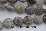 CLB734 15.5 inches 8mm flat round labradorite gemstone beads