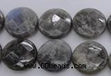 CLB744 15.5 inches 16mm faceted coin labradorite gemstone beads