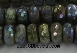 CLB759 15.5 inches 7*12mm faceted rondelle AB-color labradorite beads