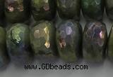 CLB762 15.5 inches 10*18mm faceted rondelle AB-color labradorite beads