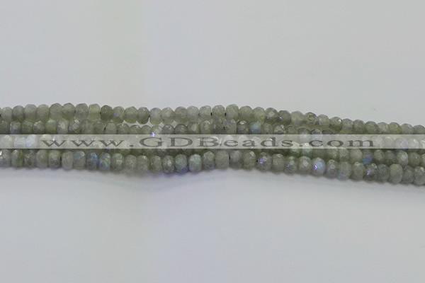 CLB771 15.5 inches 2.5*4mm faceted rondelle labradorite beads