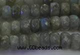 CLB773 15.5 inches 5*8mm faceted rondelle labradorite beads