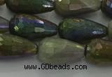 CLB784 15.5 inches 10*20mm faceted teardrop AB-color labradorite beads