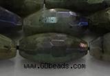 CLB788 15.5 inches 10*20mm faceted rice AB-color labradorite beads