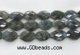 CLB798 20*28mm - 22*32mm faceted octagonal labradorite beads