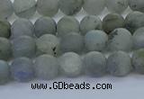 CLB872 15.5 inches 6mm round matte labradorite gemstone beads