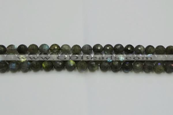 CLB903 15.5 inches 10mm faceted round labradorite gemstone beads