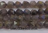 CLB971 15.5 inches 6mm faceted nuggets labradorite gemstone beads