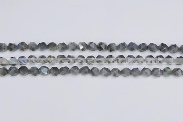 CLB986 15.5 inches 6mm faceted nuggets labradorite beads wholesale