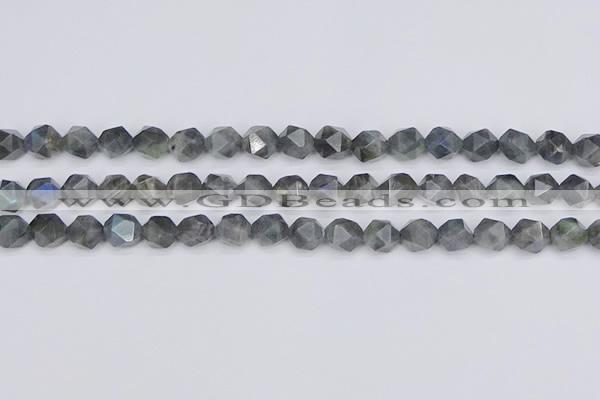 CLB987 15.5 inches 8mm faceted nuggets labradorite beads wholesale