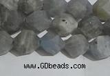 CLB997 15.5 inches 8mm faceted nuggets matte labradorite beads