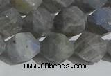 CLB999 15.5 inches 12mm faceted nuggets matte labradorite beads