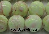 CLE205 15.5 inches 14mm round lemon turquoise beads wholesale