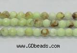 CLE33 15.5 inches 6mm faceted round lemon turquoise beads wholesale