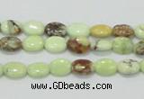 CLE45 15.5 inches 6*8mm oval lemon turquoise beads wholesale