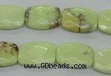 CLE63 15.5 inches 13*18mm faceted rectangle lemon turquoise beads