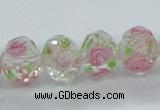 CLG31 15 inches 8*10mm faceted rondelle handmade lampwork beads