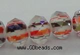 CLG37 14 inches 8*10mm faceted rondelle handmade lampwork beads