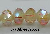 CLG39 14 inches 8*10mm faceted rondelle handmade lampwork beads