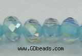 CLG42 14 inches 8*10mm faceted rondelle handmade lampwork beads