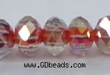 CLG47 13 inches 9*12mm faceted rondelle handmade lampwork beads