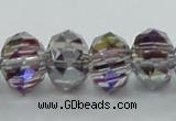 CLG49 13 inches 9*12mm faceted rondelle handmade lampwork beads