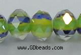 CLG50 13 inches 9*12mm faceted rondelle handmade lampwork beads