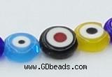 CLG507 16 inches 10mm flat round lampwork glass beads wholesale