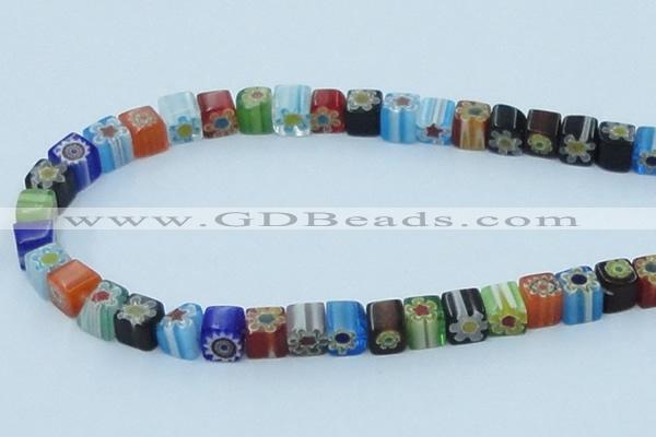 CLG511 16 inches 8*8mm cube lampwork glass beads wholesale