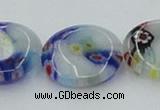 CLG518 16 inches 16mm flat round lampwork glass beads wholesale