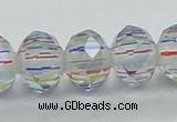 CLG52 13 inches 9*12mm faceted rondelle handmade lampwork beads