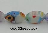 CLG537 16 inches 8*12mm rice lampwork glass beads wholesale