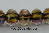 CLG54 13 inches 9*12mm faceted rondelle handmade lampwork beads