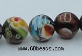 CLG541 16 inches 10mm round goldstone & lampwork glass beads