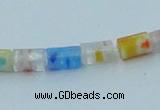 CLG575 16 inches 4*6mm cylinder lampwork glass beads wholesale