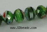 CLG58 15 inches 8*10mm faceted rondelle handmade lampwork beads