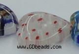 CLG584 16 inches 22*22mm heart lampwork glass beads wholesale