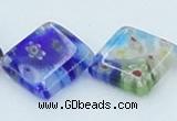 CLG586 16 inches 14*14mm diamond lampwork glass beads wholesale