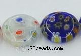 CLG588 16 inches 16mm flat round lampwork glass beads wholesale