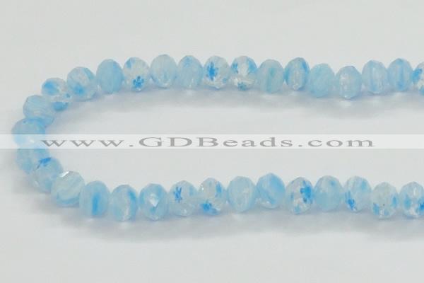 CLG59 15 inches 8*10mm faceted rondelle handmade lampwork beads